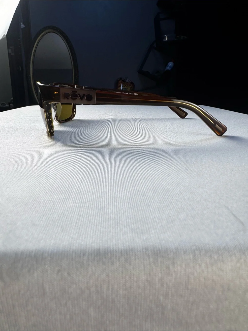 NEW Revo WINSTON S Shiny Brown Horn POLARIZED Green Lens Sunglass 1245 12 GN